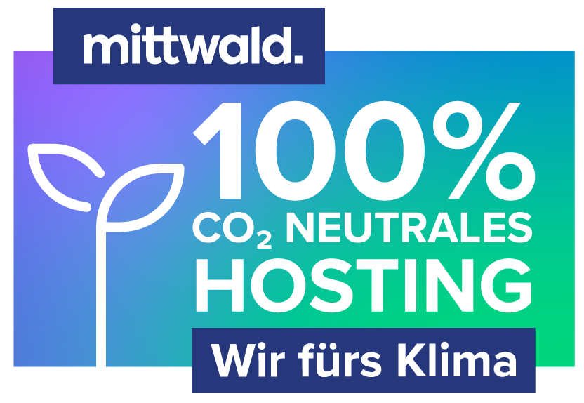 Mittwald Logo: Wir fürs Klima